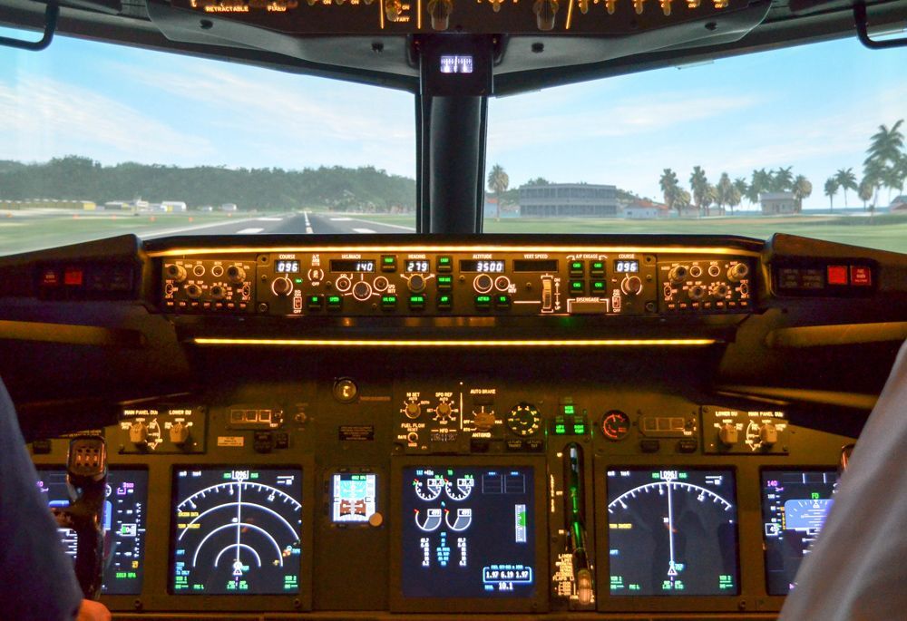 Cockpit-Zentrum für die Behandlung von Angst im Flugzeug