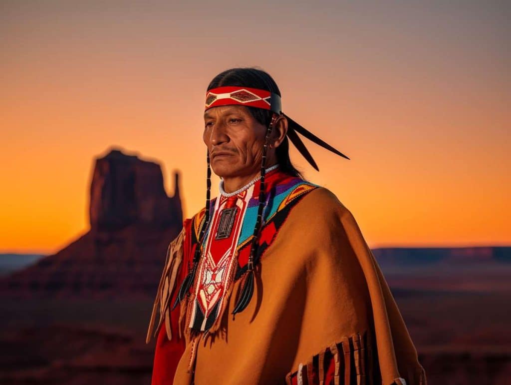 Navajo-Indianer vor dem Monument Valley