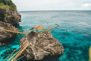 Cathedral Cave Cliff Jump On Carabao Island, Philippines