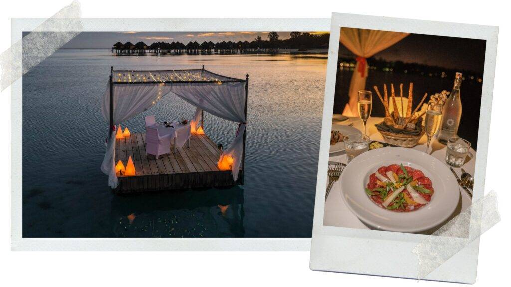 Romantisches Abendessen Malediven