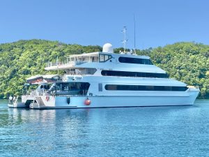 Im Four Seasons Explorer, Palaus schwimmendem Luxusresort