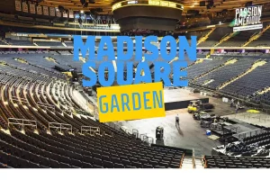 interieur du stade au MSG a New york avec logo passionamerique