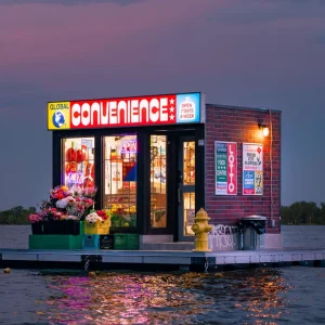Ein traumhafter Supermarkt schwimmt im Hafen von Toronto