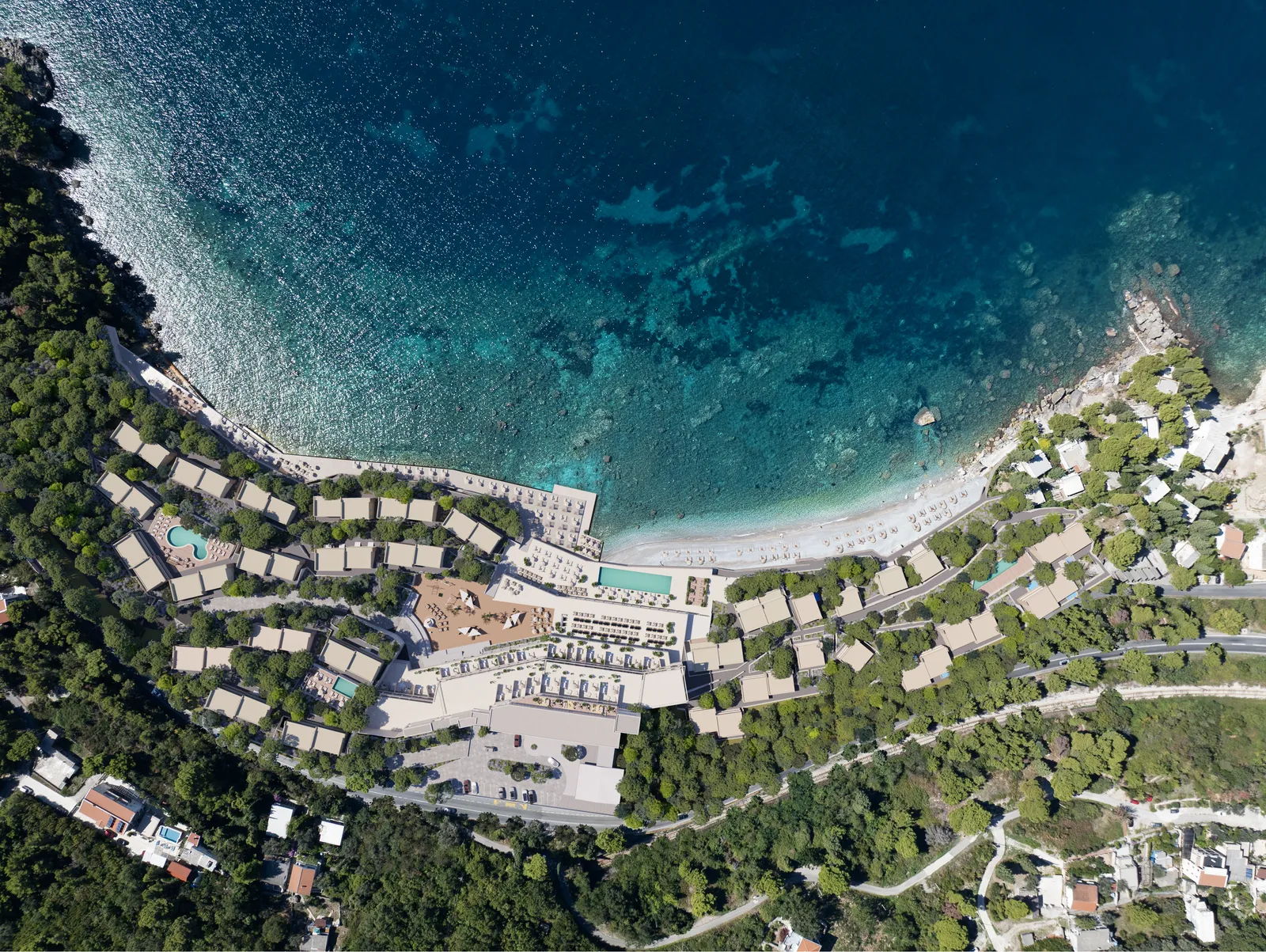 Luftaufnahme des Resorts